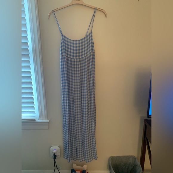 Playa Lucila Blue Gingham Dress Sz M - Picture 15 of 16